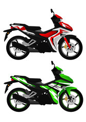 Fototapeta na wymiar Sports bike motorcycle decal design template vector