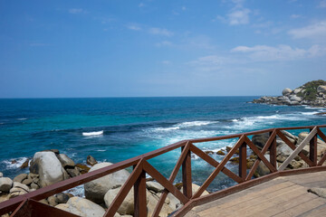 Fototapeta premium Sea of taryona park in the caribbean.