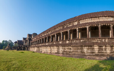 Fototapeta na wymiar The Eastern side of Angkor Wat temple, Cambodia