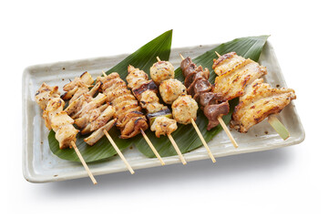 焼鳥　塩　盛り合わせ【なんこつ、砂ずり、手羽中、ねぎま、つくね、皮、もも】