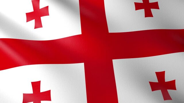 Flag of The Georgia. Flag's footages are rendered in real 3D software. Perfect for TV, Movies, social, HUD, presentations, webs etc.