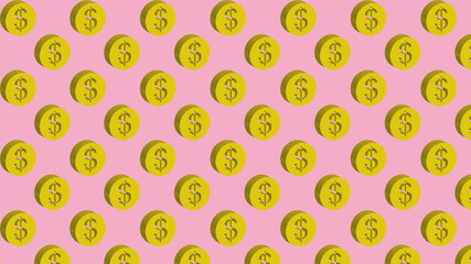 Currencies seamless pattern