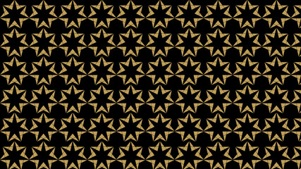 Golden stars seamless pattern