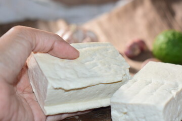 tahu or tofu, the vegetable protein 