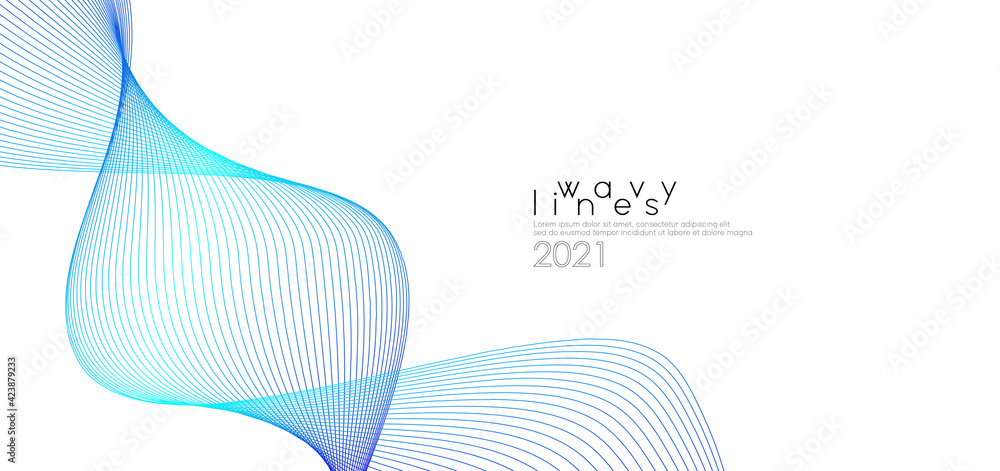 Poster abstract colorful wave background. modern flow wavy lines gradient backdrop. eps 10 vector