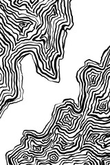 Modern black and white abstract wave line pattern. Vector illustration. Copyspace.