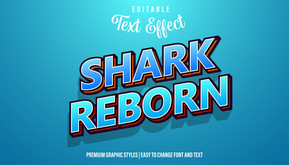 Shark Attack Game Title Editable Text Effect Font Style
