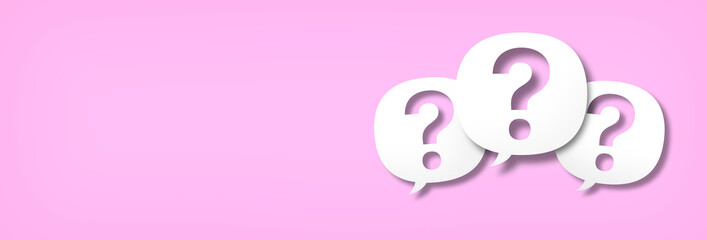 クエスチョンマーク、三つの吹き出し