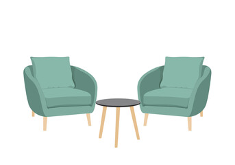 chair vector design in flat style
