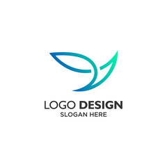 luxury bird logo design template