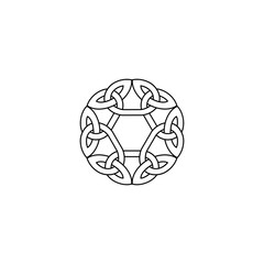 Obraz premium Vector Celtic Knot, Ethnic Ornament, Geometric Design