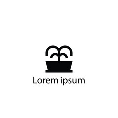 water fountain logo icon design