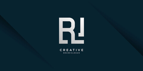 Fototapeta premium Monogram letter R logo with modern bold concept for initial or company Part 7