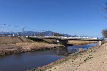 鈴川と玉川橋（神奈川県平塚市）