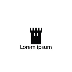 castle logo icon design with simple style