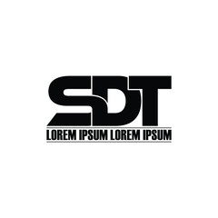 SDT letter monogram logo design vector