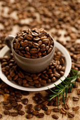 Coffee beans background