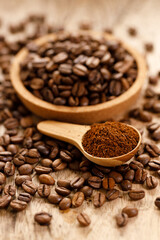 Coffee beans background