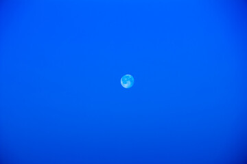 Moon in the sky in the early morning Ukraine