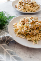 pasta with cheese and mushrooms