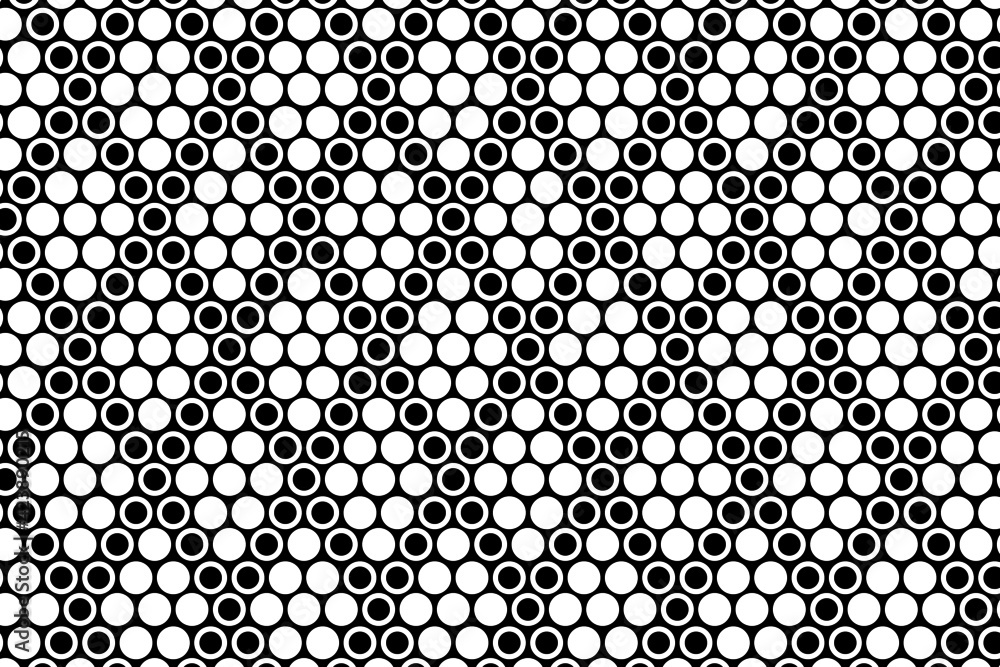 Poster vector background - geometric pattern from monochrome circles