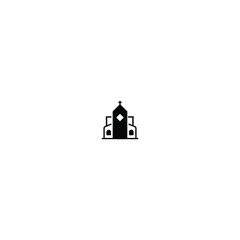 church logo icon design with flat style 
