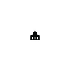 church logo icon design with flat style 