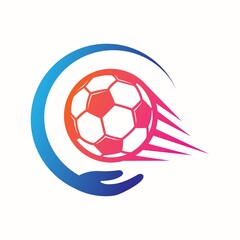 Obraz premium Care Soccer Logo Design Element