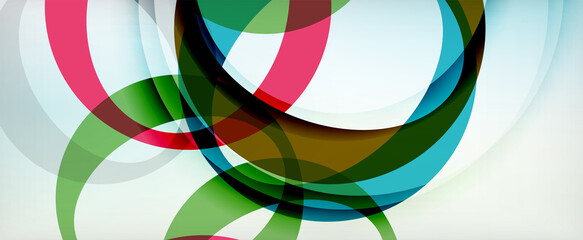 Fototapeta premium Ring geometric shapes, o letter repetition wallpaper. Abstract background for business or technology presentations, internet posters or web brochure covers