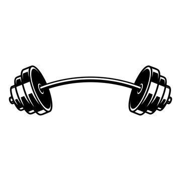 Illustration of Weightlifting barbell. Design element for logo, label,  sign, emblem, poster. Vector illustration Stock Vector | Adobe Stock