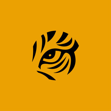 tiger logo , eye tiger icon vector