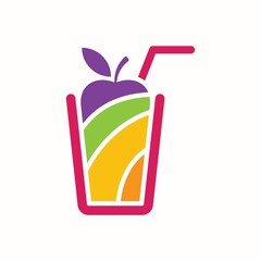 Fruit Juice Logo Design Element