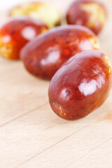 Jujube on chopping board