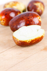 Jujube on chopping board