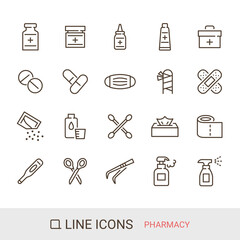 商品アイコン　薬局　ラインアイコン