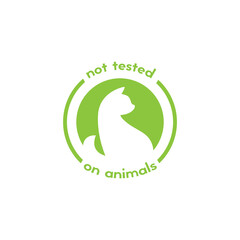 Cruelty free label. Not tested on animals stamp. No animal testing seal.