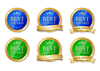 メダル　青　緑