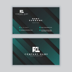 Elegant minimal black business card template