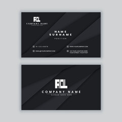 Elegant minimal black business card template