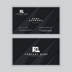 Elegant minimal black business card template