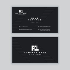 Elegant minimal black business card template