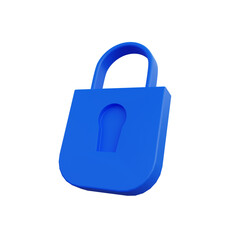 3d illustration web security lock