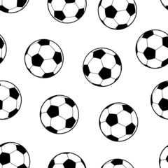seamless soccer balls background - 423897870