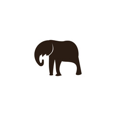 Elephant silhouette logo template. design vector icon