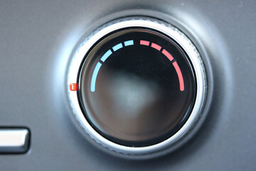 Temperature dial in a car