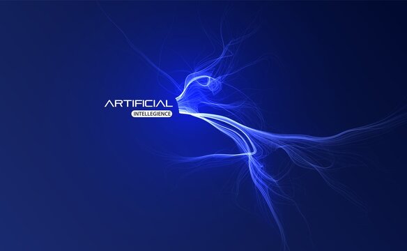 Neural abstract background. Artificial intelligence concept. Nerve connection technology. Synapse organic system. Vector illustration.
