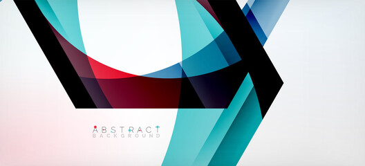 Vector color hexagons geometric abstract background