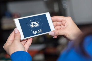 Saas concept on a smartphone