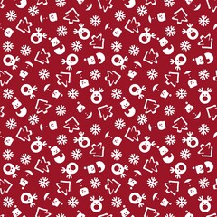 Christmas Snowman seamless pattern design