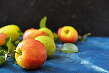 Tasty apple fruit on table